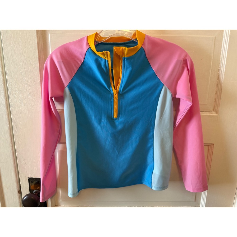 DSG Kids‎ Rash Guard Swim Shirt Long Sleeve Blue Pink Yellow Size M
